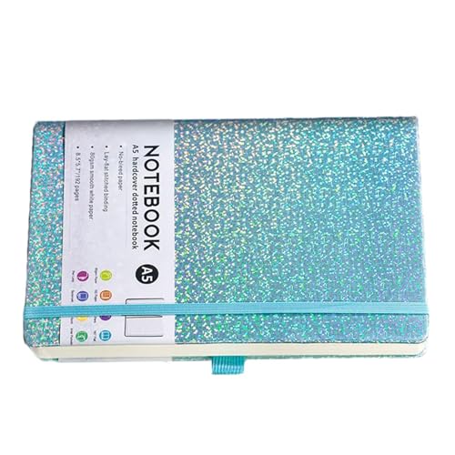 Glitter Journal, Glitter Journal Notebook | A5 Hardcover Journal | 8,4 x 5,7 Zoll 160 reihige Seiten Glitter Losser nie Journal Hardcover Notebooks mit Bandagen für Schreiben von Ynnhik