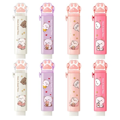 Katze Paw Roller Radiergummi, Cat Paw Schiebe-Radiergummi | 8X einziehbarer Stift Radiergummi | Papierzubehör, ästhetischer Radiergummi, süßer Gummi für die Heimschularbeit Katze Paw Roller Radiergummi, Cat Paw Schiebe-Radiergummi | 8X einziehbarer Stift Radiergummi | Papierzubehör, ästhetischer Radiergummi, süßer Gummi für die Heimschularbeit von Ynnhik