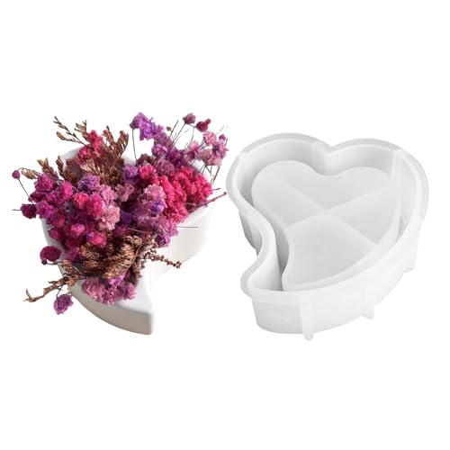 Kerzenhalterform | Herzform Kerzenbecher Guss Silikonform | Valentinstag Romantische Dekoration Epoxidharz -Kunstwerk für die Herstellung von Schmuckschalen Kerzenhalterform | Herzform Kerzenbecher Guss Silikonform | Valentinstag Romantische Dekoration Epoxidharz -Kunstwerk für die Herstellung von Schmuckschalen von Ynnhik