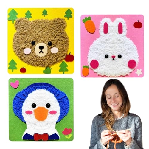 Kits für Kinder,Tierhandwerkssatz,Kinder-Bastel- und Näh-Set - 3X pädagogisches Nähset für Kinder aus Wolle, handgemachte Nähtiere aus Wolle, lernen Sie, Kits für Geburtstag, Urlaub zu nähen Kits für Kinder,Tierhandwerkssatz,Kinder-Bastel- und Näh-Set - 3X pädagogisches Nähset für Kinder aus Wolle, handgemachte Nähtiere aus Wolle, lernen Sie, Kits für Geburtstag, Urlaub zu nähen von Ynnhik