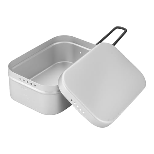 Lunchbox-Container - Klappgriff Lebensmittelträger, Aluminium Lebensmittel | B Leichte Campinghalter, Staptable Food Storage Kit mit Deckel für Wandern Erwachsene im Freien Reisebüro Essen Lunchbox-Container - Klappgriff Lebensmittelträger, Aluminium Lebensmittel | B Leichte Campinghalter, Staptable Food Storage Kit mit Deckel für Wandern Erwachsene im Freien Reisebüro Essen von Ynnhik