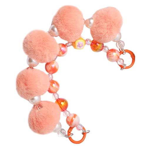Perlen Geldbörse Kette,Perlen Kette für Tasche, Doppelkette Tasche Ornament, Handgemachte Plüsch Doppelkette Tasche Ornament für Student Schultasche Perlen Geldbörse Kette,Perlen Kette für Tasche, Doppelkette Tasche Ornament, Handgemachte Plüsch Doppelkette Tasche Ornament für Student Schultasche von Ynnhik