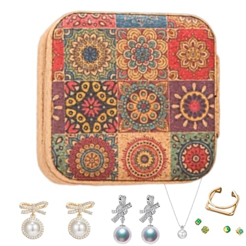Schmuckschatulle | Tragbare Retro-Reise-Aufbewahrungsbox Schmuckschatulle - Kreative kleine Reise Lieferungen Schmuck Veranstalter für Ohrringe und Ringe Schmuckschatulle | Tragbare Retro-Reise-Aufbewahrungsbox Schmuckschatulle - Kreative kleine Reise Lieferungen Schmuck Veranstalter für Ohrringe und Ringe von Ynnhik