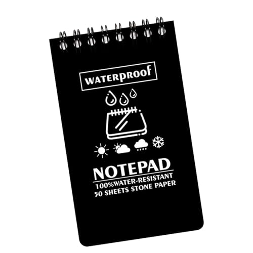 Schreiben Sie in den regen Notizbuch, wasserdichtes Papier Notizbuch | Wasserdichte Reise-Notizblöcke | Tragbare Aufzeichnungsnotizblöcke, Top- -Tasche Notepad 50 Seiten für Outdoor-Campinghäuser von Ynnhik