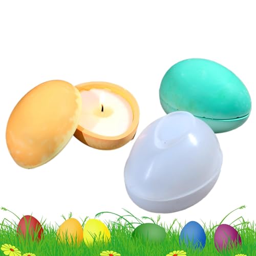 Silikon Ostereiform, Silikon eiförmige Formen - Easter Handwerk Betonschalung,Ostern Kerzenbecher Gipsformen für Epoxidharz, Aufbewahrungsbox Betonform von Ynnhik