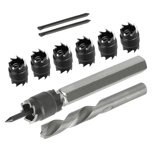 Spots Schweißbohrer Bits, Schweißbohrer - Schweißschneider doppelseitigen Stanzentferner,Robuste Lochschneider aus Sechskantplatte, Punktschweißbohrer für Edelstahl, Aluminium von Ynnhik