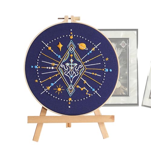 Tarot Stickerei-Kit, Stickerei-Kits für Anfänger | Easy Tarot Stitches Kit | Handnähen von handwerklicher Nadel-Punch-Nadel Versorgung mit Stoff für Anfänger von Ynnhik