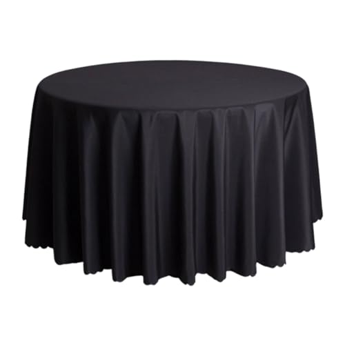 Tischdecke Rundabdeckung | 63 - feste Farbe Polyester Tischletten - schmutzabweisend, Restaurant-Bankett-Versorgung, Küchenfutterzubehör für Buffet-Partys von Ynnhik
