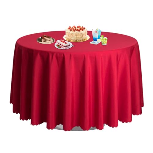 Tücher rund, 63- feste Farbe Polyester Tischlingen, schmutzabweisend, Restaurant Bankettversorgung, Küchenzubehör für Buffet-Partys von Ynnhik