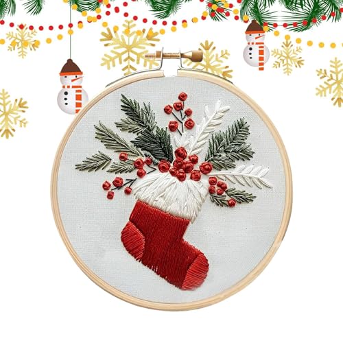 Weihnachts-Stickerei-Kits - Weihnachts-Stick-Kits für Erwachsene, Weihnachts-Stocking-Serie Stickerei-Kits | Weihnachts-Hand-Stickereipaket für Erwachsene und Kinder Weihnachts-Stickerei-Kits - Weihnachts-Stick-Kits für Erwachsene, Weihnachts-Stocking-Serie Stickerei-Kits | Weihnachts-Hand-Stickereipaket für Erwachsene und Kinder von Ynnhik
