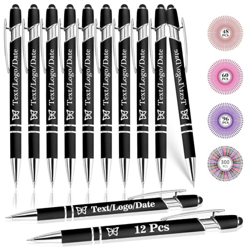 YoLLiEE Personalisierte Stifte mit Namen, individuelle schwarze Tintenstifte mit Stift, individuell gravierte Kugelschreiber mit Logo, Business-Stift mit sanftem Schreibgefühl und mittlerer Spitze YoLLiEE Personalisierte Stifte mit Namen, individuelle schwarze Tintenstifte mit Stift, individuell gravierte Kugelschreiber mit Logo, Business-Stift mit sanftem Schreibgefühl und mittlerer Spitze von YoLLiEE