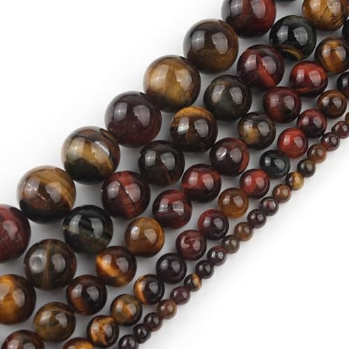 6 mm Onyx-Achat, Tigerauge, Natursteinperlen, rund, lose Perlen für Schmuckherstellung, Yochus DIY Perlen, Armband, Halskette von Yochus