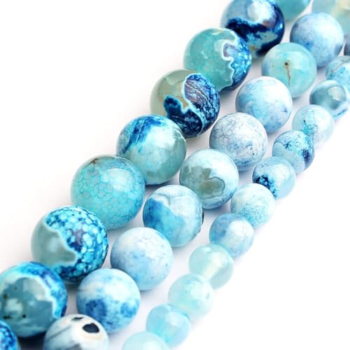 8 mm blaue Feuerdrachen-Muster, Natursteinperlen, rund, lose Perlen für Schmuckherstellung, Yochus DIY Perlen, Armband, Halskette 8 mm blaue Feuerdrachen-Muster, Natursteinperlen, rund, lose Perlen für Schmuckherstellung, Yochus DIY Perlen, Armband, Halskette von Yochus