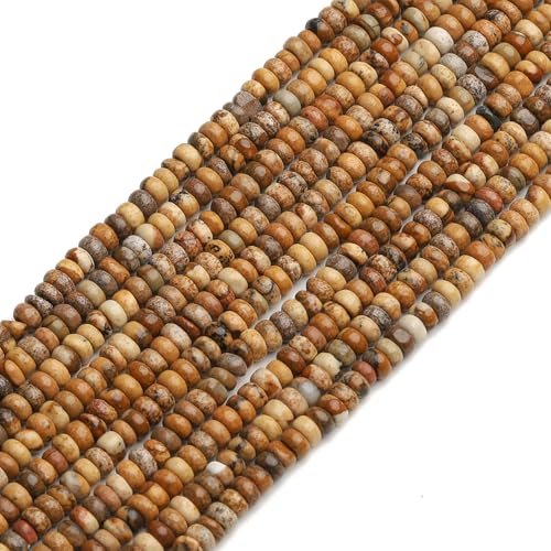 Yochus 4 x 2 mm Bildstein, Abakus-Scheibe, natürliche Edelsteinperlen für Schmuckherstellung Yochus 4 x 2 mm Bildstein, Abakus-Scheibe, natürliche Edelsteinperlen für Schmuckherstellung von Yochus