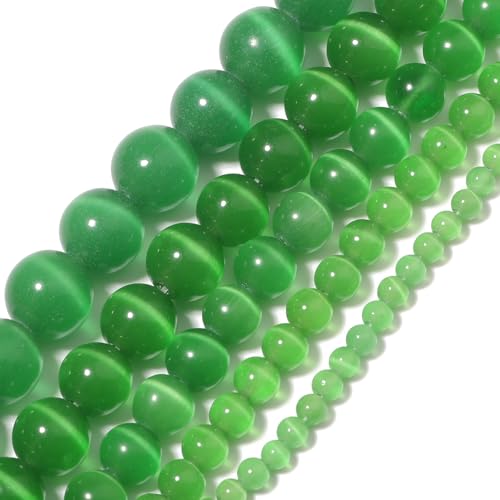 Yochus Armband mit grünen Katzenaugen-Steinperlen, 10 mm, zur Schmuckherstellung Yochus Armband mit grünen Katzenaugen-Steinperlen, 10 mm, zur Schmuckherstellung von Yochus