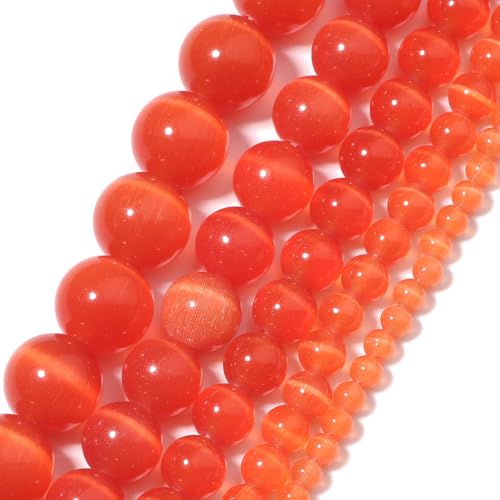 Yochus Armband mit roten Katzenaugen-Steinperlen, 4 mm, zur Schmuckherstellung von Yochus