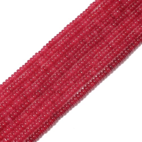 Yochus Granat-Abakus-Scheibenperlen, natürliche Edelsteinperlen für Schmuckherstellung, 4 x 2 mm von Yochus