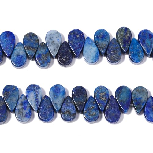Yochus Lapislazuli-Perlen, Tropfenform, 9 x 5,5 mm, natürlicher Edelstein, Stangenform, unregelmäßige Form, blaue Steinperlen für Schmuckherstellung, Armband, Halskette, 10 Stück Yochus Lapislazuli-Perlen, Tropfenform, 9 x 5,5 mm, natürlicher Edelstein, Stangenform, unregelmäßige Form, blaue Steinperlen für Schmuckherstellung, Armband, Halskette, 10 Stück von Yochus