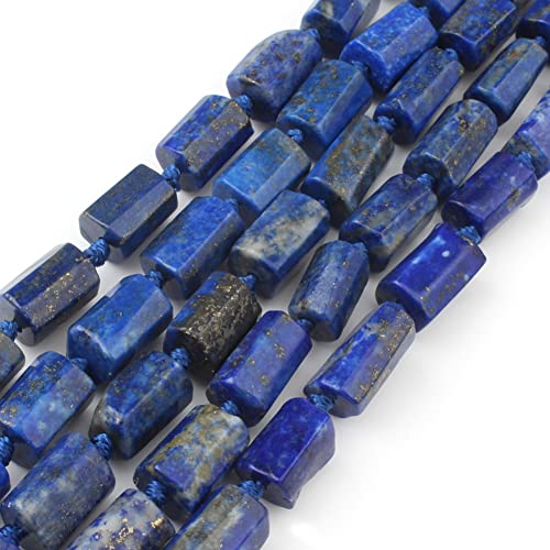 Yochus Lapislazuli-Perlen, Zylinder, 8–11 mm, natürlicher Edelstein, Stangenform, unregelmäßige Form, blaue Steinperlen für Schmuckherstellung, DIY, Armband, Halskette Yochus Lapislazuli-Perlen, Zylinder, 8–11 mm, natürlicher Edelstein, Stangenform, unregelmäßige Form, blaue Steinperlen für Schmuckherstellung, DIY, Armband, Halskette von Yochus