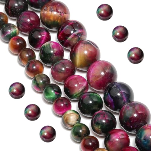 Yochus Natürliche Tigerauge-Perlen, 8 mm, Onyx-Achat, für runde lose Perlen, zum Selbermachen, glatte Edelsteinperlen für Schmuckherstellung, 4 mm, 6 mm, 10 mm, 12 mm, 45 Stück Yochus Natürliche Tigerauge-Perlen, 8 mm, Onyx-Achat, für runde lose Perlen, zum Selbermachen, glatte Edelsteinperlen für Schmuckherstellung, 4 mm, 6 mm, 10 mm, 12 mm, 45 Stück von Yochus