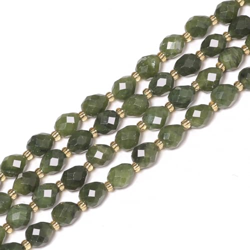 Yochus Southern Jade, facettierter Naturstein, runder Strang für funkelnde Perlen zur Schmuckherstellung, 6 x 8 mm Perlen, 27 Farben Yochus Southern Jade, facettierter Naturstein, runder Strang für funkelnde Perlen zur Schmuckherstellung, 6 x 8 mm Perlen, 27 Farben von Yochus