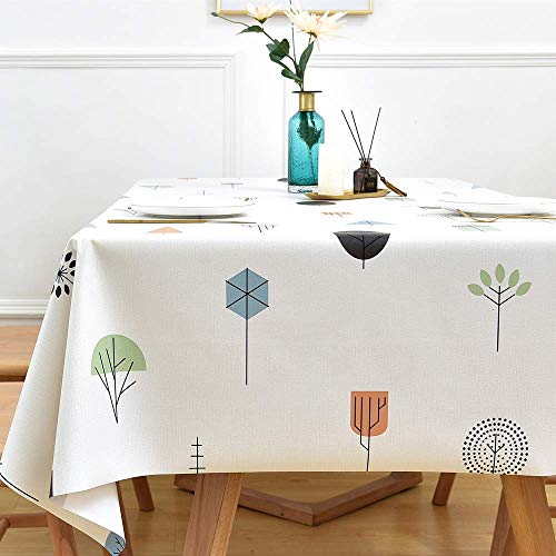 Yofori Vinyl Tischdecke, Plastik Abwischbare Tischdecke PVC Wasserabweisend Tischdecken für Küche Garten Outdoor (Erfrischend 137x137cm) von Yofori