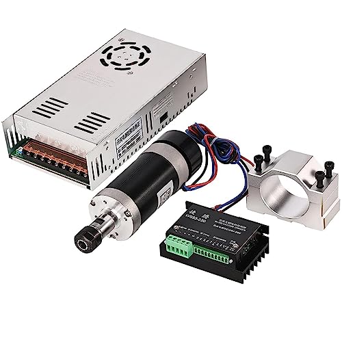 CNC-bürstenlose Spindel 500W, Yofuly ER16 Hochgeschwindigkeits-luftgekühlter bürstenloser Spindelmotor + bürstenloser DC-Motorcontroller + 48-V-Gleichstrom + 55-mm-Klemme CNC-bürstenlose Spindel 500W, Yofuly ER16 Hochgeschwindigkeits-luftgekühlter bürstenloser Spindelmotor + bürstenloser DC-Motorcontroller + 48-V-Gleichstrom + 55-mm-Klemme von Yofuly