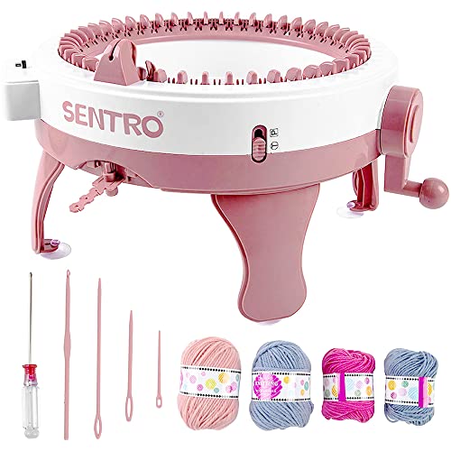 Yohencin Sentro Strickmaschine, 48 Nadeln Spinnwebstuhl, Rundwebbrett, rotierende Doppelstrickmaschine für Schal, Mütze, Socken, Handschuhe, Spielzeug, für Erwachsene und Kinder Yohencin Sentro Strickmaschine, 48 Nadeln Spinnwebstuhl, Rundwebbrett, rotierende Doppelstrickmaschine für Schal, Mütze, Socken, Handschuhe, Spielzeug, für Erwachsene und Kinder von Yohencin
