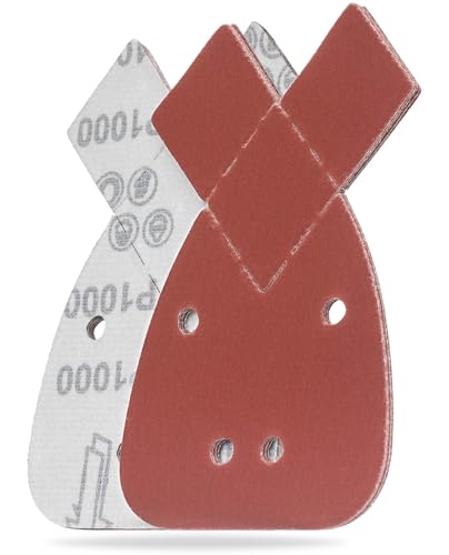 YoiYee 1000 Grit Mouse Schleifblatt, 4 Löcher Klettverschluss Schleifpapier, Rückseite Schleifpapier Pad, 2 Ersatzspitzen, für Black and Decker Detail Palm Sander, 140 x 95 mm, Rot, 10 Stück YoiYee 1000 Grit Mouse Schleifblatt, 4 Löcher Klettverschluss Schleifpapier, Rückseite Schleifpapier Pad, 2 Ersatzspitzen, für Black and Decker Detail Palm Sander, 140 x 95 mm, Rot, 10 Stück von YoiYee