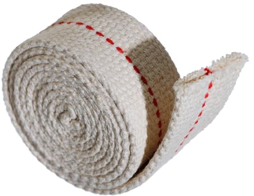 YoiYee Öllampendocht aus Baumwolle, 25 mm, mit roter Naht, 1 Meter, für Kerosin und Öllaternen, ideal für Außenbeleuchtung und Notfallvorsorge, 142-1m#25mm YoiYee Öllampendocht aus Baumwolle, 25 mm, mit roter Naht, 1 Meter, für Kerosin und Öllaternen, ideal für Außenbeleuchtung und Notfallvorsorge, 142-1m#25mm von YoiYee