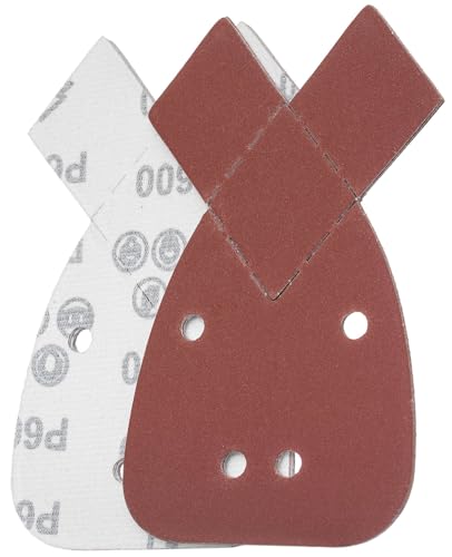 YoiYee Schleifpapier mit 600er Körnung, 4 Löcher Klettverschluss Schleifpapier, Rückseite Schleifpapier Pad, 2 Ersatzspitzen, für Black and Decker Detail Handschleifer, 140 x 95 mm, Rot, 10 Stück YoiYee Schleifpapier mit 600er Körnung, 4 Löcher Klettverschluss Schleifpapier, Rückseite Schleifpapier Pad, 2 Ersatzspitzen, für Black and Decker Detail Handschleifer, 140 x 95 mm, Rot, 10 Stück von YoiYee