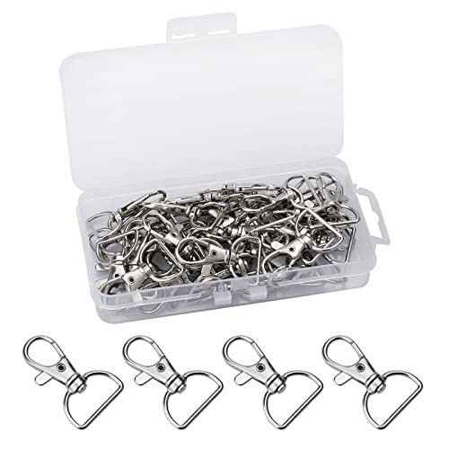 40 Stück Metall Schlüsselanhänger Verschluss Karabiner, 360° Drehbar Karabinerhaken D-Ringen, Schlüsselanhänger-Haken mit D-Ring für Taschen, Schlüsselband-Clips, Schlüsselringe, Welpenketten 40 Stück Metall Schlüsselanhänger Verschluss Karabiner, 360° Drehbar Karabinerhaken D-Ringen, Schlüsselanhänger-Haken mit D-Ring für Taschen, Schlüsselband-Clips, Schlüsselringe, Welpenketten von Yoicn Lth