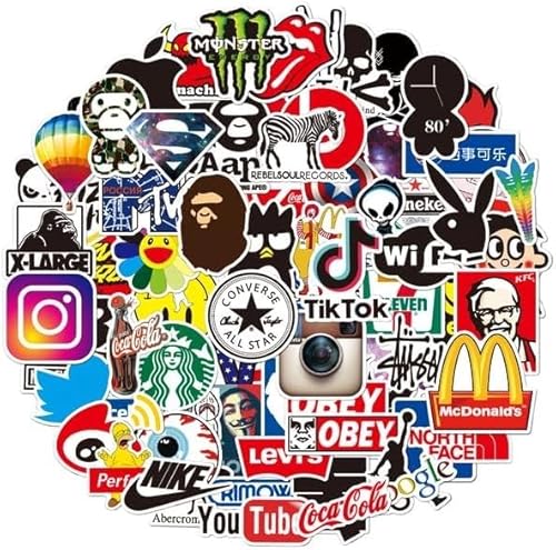 100 Stück Coole Hybrid Anime Elementar Aufkleber Manga, Vinyl, wasserdichte Aufkleber für Laptop, Skateboard, Wasserflaschen, Computer, Telefon, Gitarre, Cartoon Aufkleber (Verschiedene IP Typen) von Yoimckay