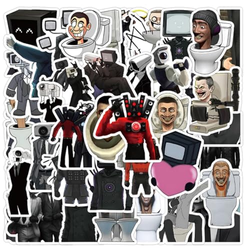 100 Stück wasserdichte Cartoon-Aufkleber, Toilettenaufkleber für Kinder, wasserdichte Vinyl-Graffiti-Aufkleber für Koffer, Skateboard, Laptop (lustig) von Yoimckay