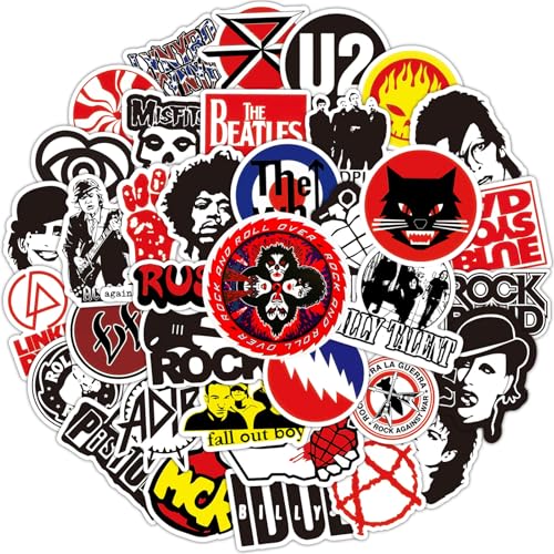 100PCS Rock Band Punk Aufkleber, Vintage Music Band Sticker,Punk Musik Wasserdichte Vinyl Sticker für Skateboard, Laptop, Snowboard, Gitarre, Fahrrad, Classic Rock Aufkleber für Teenager Erwachsene 100PCS Rock Band Punk Aufkleber, Vintage Music Band Sticker,Punk Musik Wasserdichte Vinyl Sticker für Skateboard, Laptop, Snowboard, Gitarre, Fahrrad, Classic Rock Aufkleber für Teenager Erwachsene von Yoimckay
