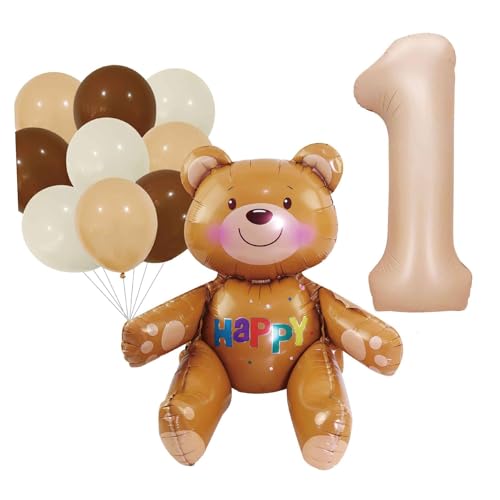 11 Stück Luftballons Dekoration Geburtstag Bär 1 Jahr, Folienballon Bär, niedlich FoilBalloon Baby Bear, Geburtstagsballons für Kinder, für Bär Thema Geburtstag Baby Shower Decor 11 Stück Luftballons Dekoration Geburtstag Bär 1 Jahr, Folienballon Bär, niedlich FoilBalloon Baby Bear, Geburtstagsballons für Kinder, für Bär Thema Geburtstag Baby Shower Decor von Yoimckay