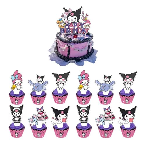 25-teiliges Set Cartoon Dekoration Kuchen Geburtstag, Cake Topper, Dekoration für Kuchen, Dekoration, Kuchen, Deko, Geburtstag, Cupcake, Party, Supplies Jungen Mädchen Dekoration (Stil A) von Yoimckay