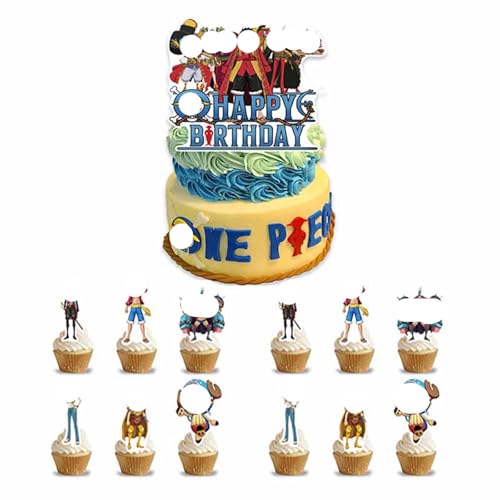 49 Stück Dekoration Kuchen Geburtstag Cartoon Glückliche Dekoration Cupcake Cartoon Topper Kuchen Dekoration DIY für Geburtstagsfeiern Jungen Kinder von Yoimckay