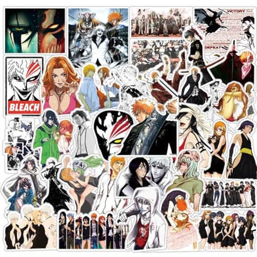 Anime-Bleach-Aufkleber, coole Bleach-Anime-Aufkleber, 100 Stück Aufkleber für Auto, Laptop, Wasserflaschen, Aufkleber für Teenager, niedliche Vinyl-Aufkleber Anime-Bleach-Aufkleber, coole Bleach-Anime-Aufkleber, 100 Stück Aufkleber für Auto, Laptop, Wasserflaschen, Aufkleber für Teenager, niedliche Vinyl-Aufkleber von Yoimckay