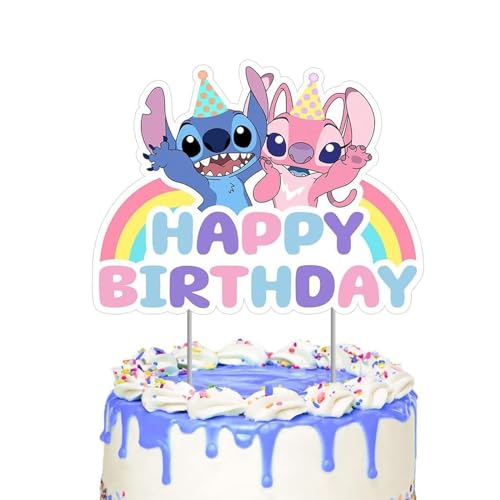 Cartoon Anime Tortendeko,Cake Topper Geburtstag,Happy Birthday Tortendeko,Karikatur Anime Kuchendekorationen Kawaii Anime Figur Cake Topper Geburtstag Party Deko für Mädchen Jungen Kinder von Yoimckay