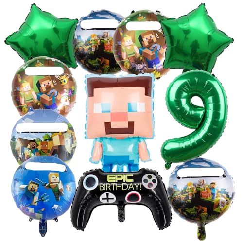 Geburtstagsdekoration Pixel, Luftballons, für Kinder ab 9 Jahren, Set aus Luftballons, aus Aluminium, für Videospiel, Cartoon, Dekoration für Jungen Geburtstagsdekoration Pixel, Luftballons, für Kinder ab 9 Jahren, Set aus Luftballons, aus Aluminium, für Videospiel, Cartoon, Dekoration für Jungen von Yoimckay