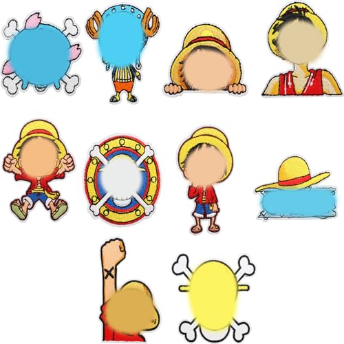 Yoimckay 10 Stück Anime-Patches zum Aufbügeln, Cartoon-Aufkleber, bestickt für Stoffe, niedliche Anime, bestickte Patches, Cartoons, bestickte Patches für Kleidung und Jugendliche, Rucksäcke von Yoimckay