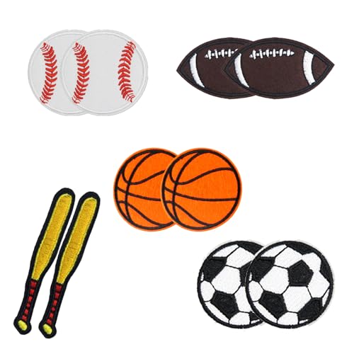 Yoimckay 10 Stück Flicken Zum Aufbügeln Sports Iron, AufbüGeln für Jungen, Sortiert, Bestickt, Zum AufbüGeln Oder AufnäHen, Dekorative Applikationen für Kinderkleidung, Hosen, RucksäCke, Hüte, Jeans Yoimckay 10 Stück Flicken Zum Aufbügeln Sports Iron, AufbüGeln für Jungen, Sortiert, Bestickt, Zum AufbüGeln Oder AufnäHen, Dekorative Applikationen für Kinderkleidung, Hosen, RucksäCke, Hüte, Jeans von Yoimckay