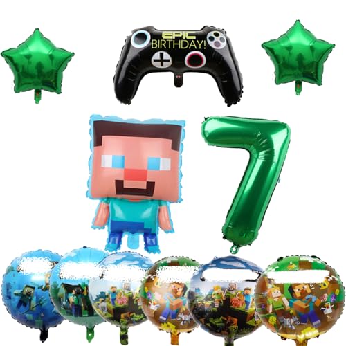 Yoimckay 10 Stück Pixel Luftballon Geburtstagsdeko, Videospiel Luftballon Set Deko Geburtstag, Folienballons, Luftballon Geburtstag 7 Jahre, für Kindergeburtstag Party Yoimckay 10 Stück Pixel Luftballon Geburtstagsdeko, Videospiel Luftballon Set Deko Geburtstag, Folienballons, Luftballon Geburtstag 7 Jahre, für Kindergeburtstag Party von Yoimckay