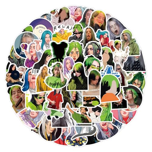 Yoimckay 110 Stück Billie Eilish Sänger Pop Stickers, DIY Musiksticker, wasserdicht, Singer Sticker, Pop Star, für Laptop, Gitarre, Gepäck, Jugendliche und Erwachsene Yoimckay 110 Stück Billie Eilish Sänger Pop Stickers, DIY Musiksticker, wasserdicht, Singer Sticker, Pop Star, für Laptop, Gitarre, Gepäck, Jugendliche und Erwachsene von Yoimckay