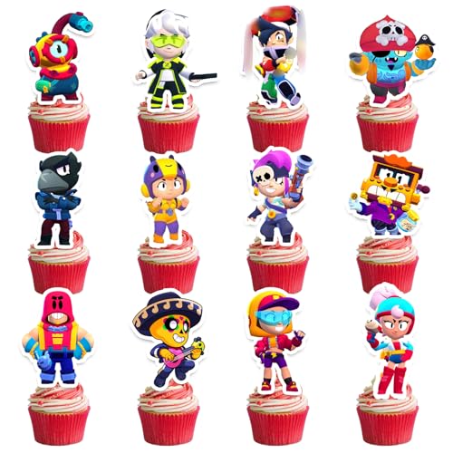 Yoimckay 12 Stück Cake Topper Geburtstagsdeko Brwl Strs, Kindergeburtstag Deko, Cartoon Cake Topper für Kinder, Happy Birthday Tortendeko, Tortenaufleger, Party Deko, Geburtstag, Jungen und Mädchen Yoimckay 12 Stück Cake Topper Geburtstagsdeko Brwl Strs, Kindergeburtstag Deko, Cartoon Cake Topper für Kinder, Happy Birthday Tortendeko, Tortenaufleger, Party Deko, Geburtstag, Jungen und Mädchen von Yoimckay