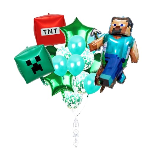 Yoimckay 17 Stück Cartoon-Partyballons, Latexballons, Aluminiumballons, ballons geburtstag, Kindergeburtstagsdekoration, für Geburtstagsparty, Baby Shower, Mottoparty von Yoimckay