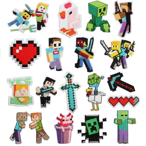 Yoimckay 18 Stück Videospiele Patch zum Aufbügeln, Kleidung, Aufnäher zum Aufbügeln, für Kinder, zum Aufbügeln, für Kleidung, T-Shirt, Jeans, Taschen, Rock Yoimckay 18 Stück Videospiele Patch zum Aufbügeln, Kleidung, Aufnäher zum Aufbügeln, für Kinder, zum Aufbügeln, für Kleidung, T-Shirt, Jeans, Taschen, Rock von Yoimckay