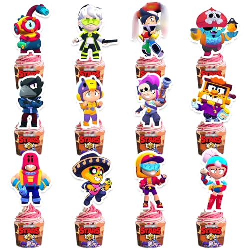 Yoimckay 24 Stück Cartoon-Tortenaufleger Deko, Happy Birthday Dekoration, Cake Topper Geburtstag Deko, Happy Birthday Tortendeko, Geburtstagsdeko, Kindergeburtstag Deko, Spiel Thema Party, Geschenk Yoimckay 24 Stück Cartoon-Tortenaufleger Deko, Happy Birthday Dekoration, Cake Topper Geburtstag Deko, Happy Birthday Tortendeko, Geburtstagsdeko, Kindergeburtstag Deko, Spiel Thema Party, Geschenk von Yoimckay