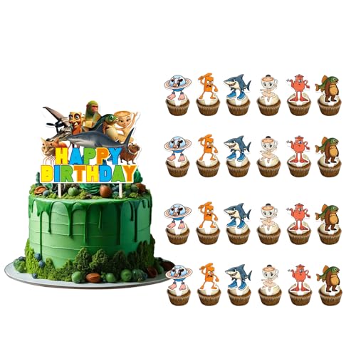 Yoimckay 25 Stück Tortendeko Italien Brainrot, Tung Tung Tung Sahur Tortenaufleger Geburtstag, Lustig Brainrot Figuren Cake Topper für Geburtstagsdeko, Party Kuchen Dekoration Supplies für Kinder von Yoimckay